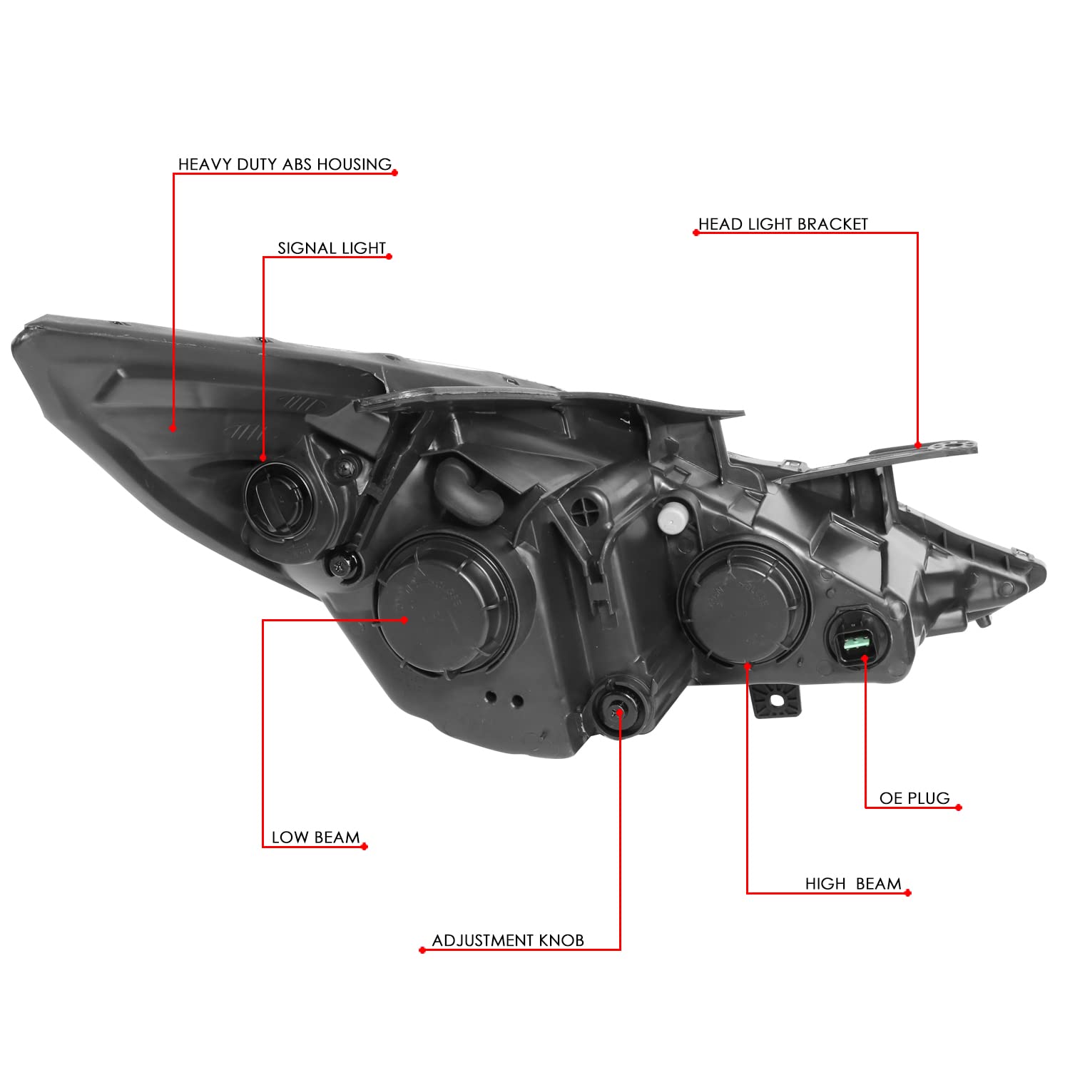 Amazon.com: DNA MOTORING Black Housing Projector Headlights