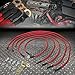 Aramox Grounding Wire Kit, Universal 5-Point Car Grounding Wire Strengthened Ground Cable System Kit Ground Wire Automotive Car Modification(Red)