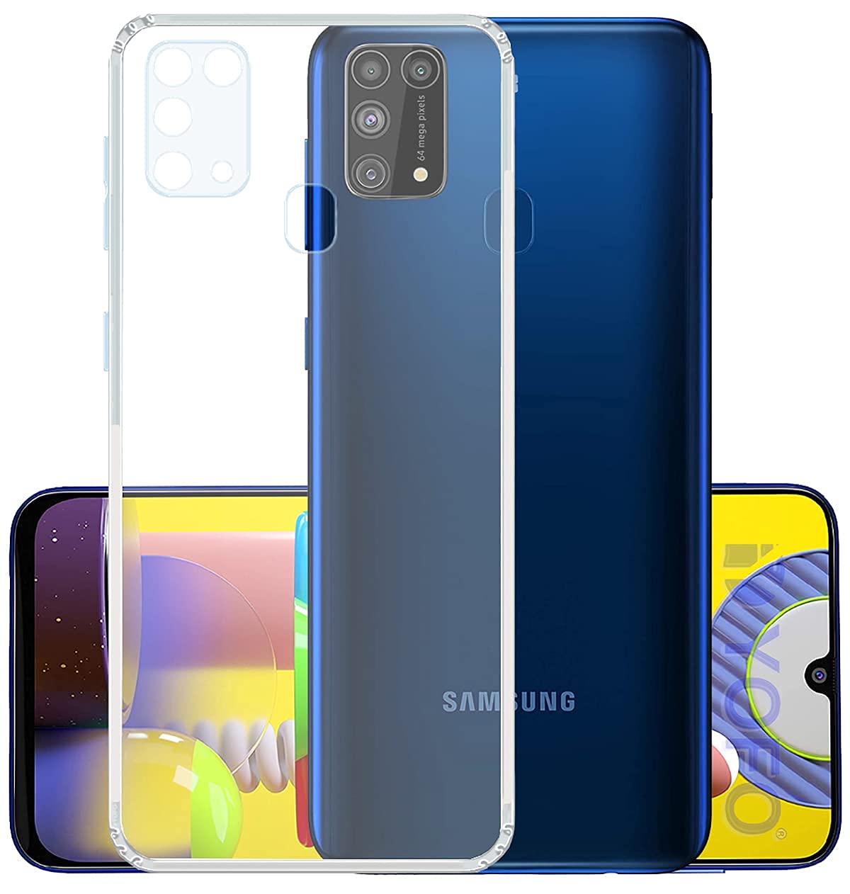 YOFO Back Cover for Samsung Galaxy M31 Flexible, Silicone,Transparent, Camera Protection Case with Anti DustPlug (B09GRVD3TH) Amazon Price History, Amazon Price Tracker