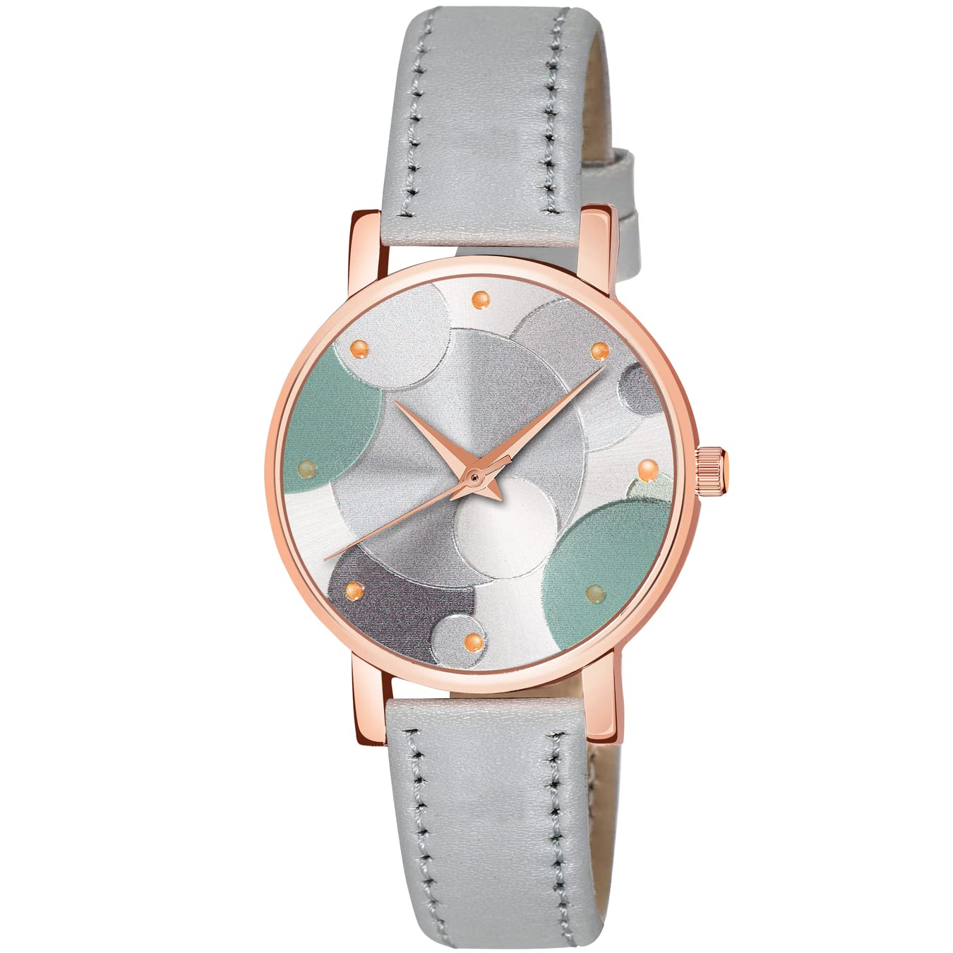 Shocknshop Leather Rose Gold Multicolor Dial Bubble Analog Wrist Watch For Women -Wch76 (Grey), Multi-Color Band (B0BVB23LDJ) Amazon Price History, Amazon Price Tracker