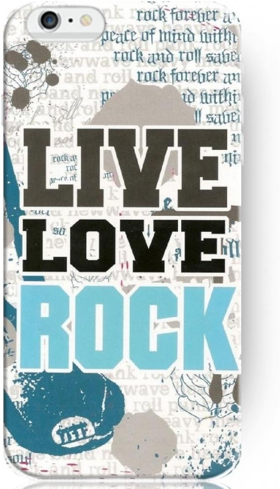 SPRAWL New Creative Design Snap On Hard Cover Shell Live Love and Rock Quoted Apple Iphone 6 Case 4.7 Inch