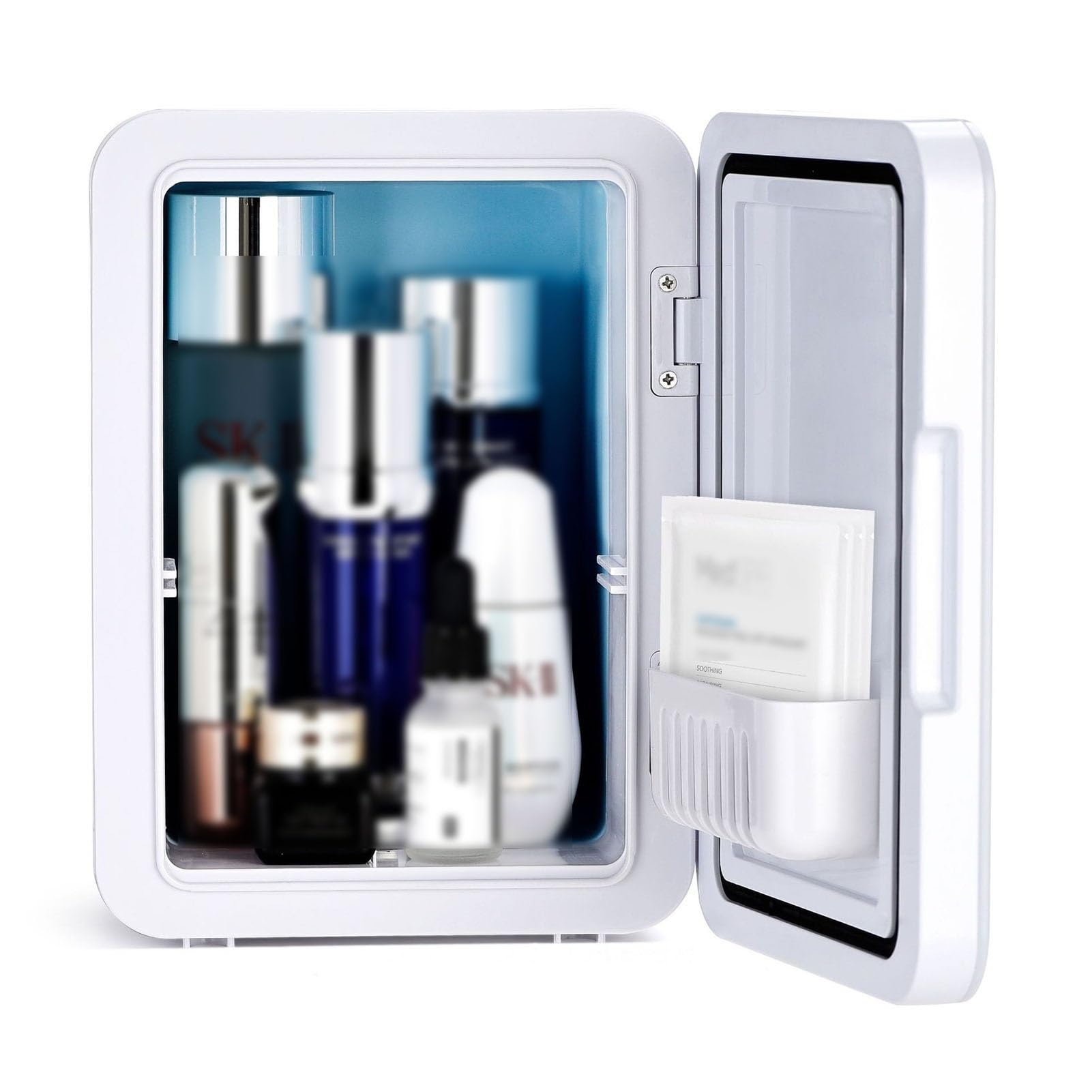 12 L Mini Nevera Refrigeradores Espejo Maquillaje Nevera De Belleza Portátil Con Luz LED De 3 Engranajes Calentamiento De Alimentos El Enfriador De Enfriamiento Para Cuidado De La Piel Y Cosméticos