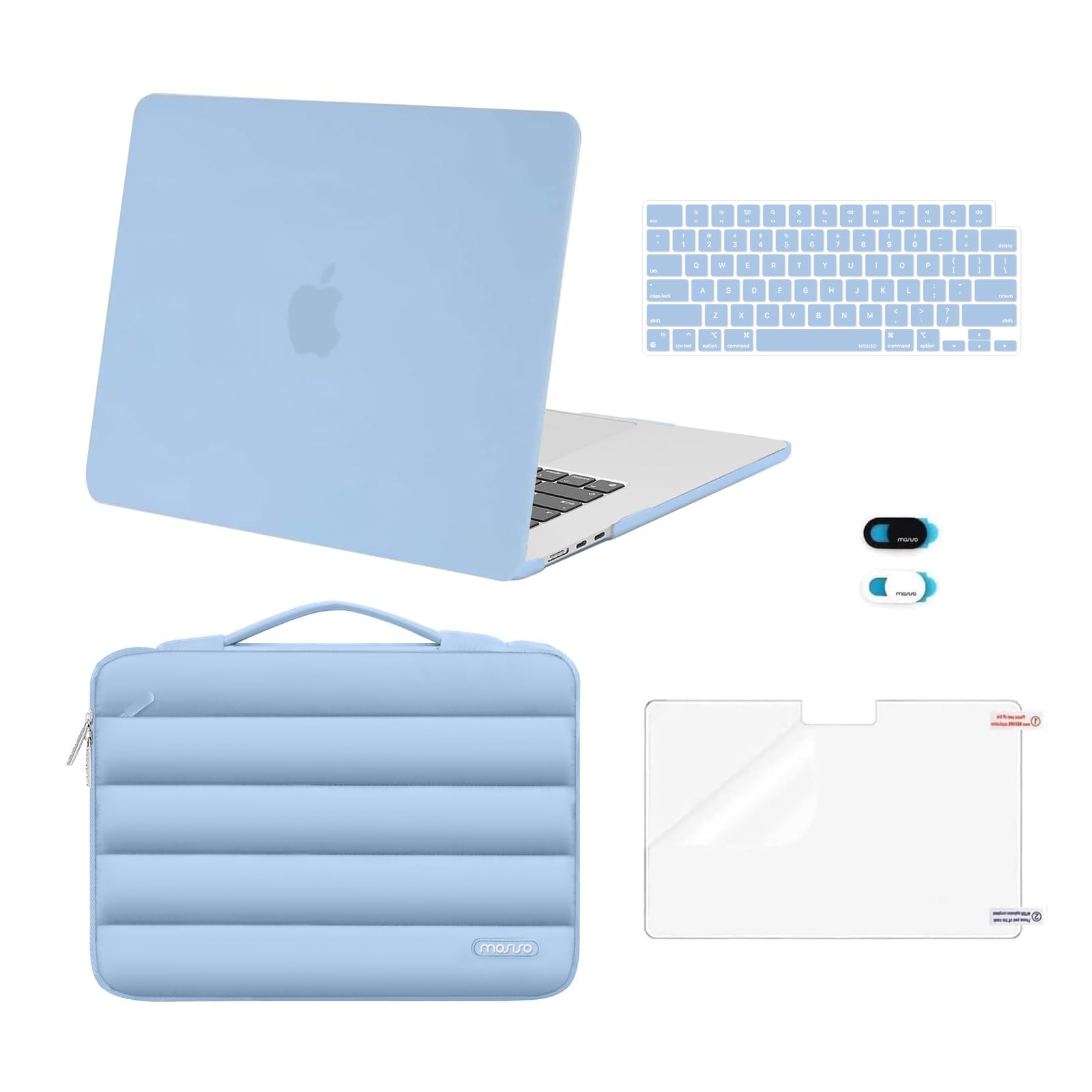 MOSISO Compatible with MacBook Air 15 inch Case M5 2026 M4 M3 M2 2025-2023