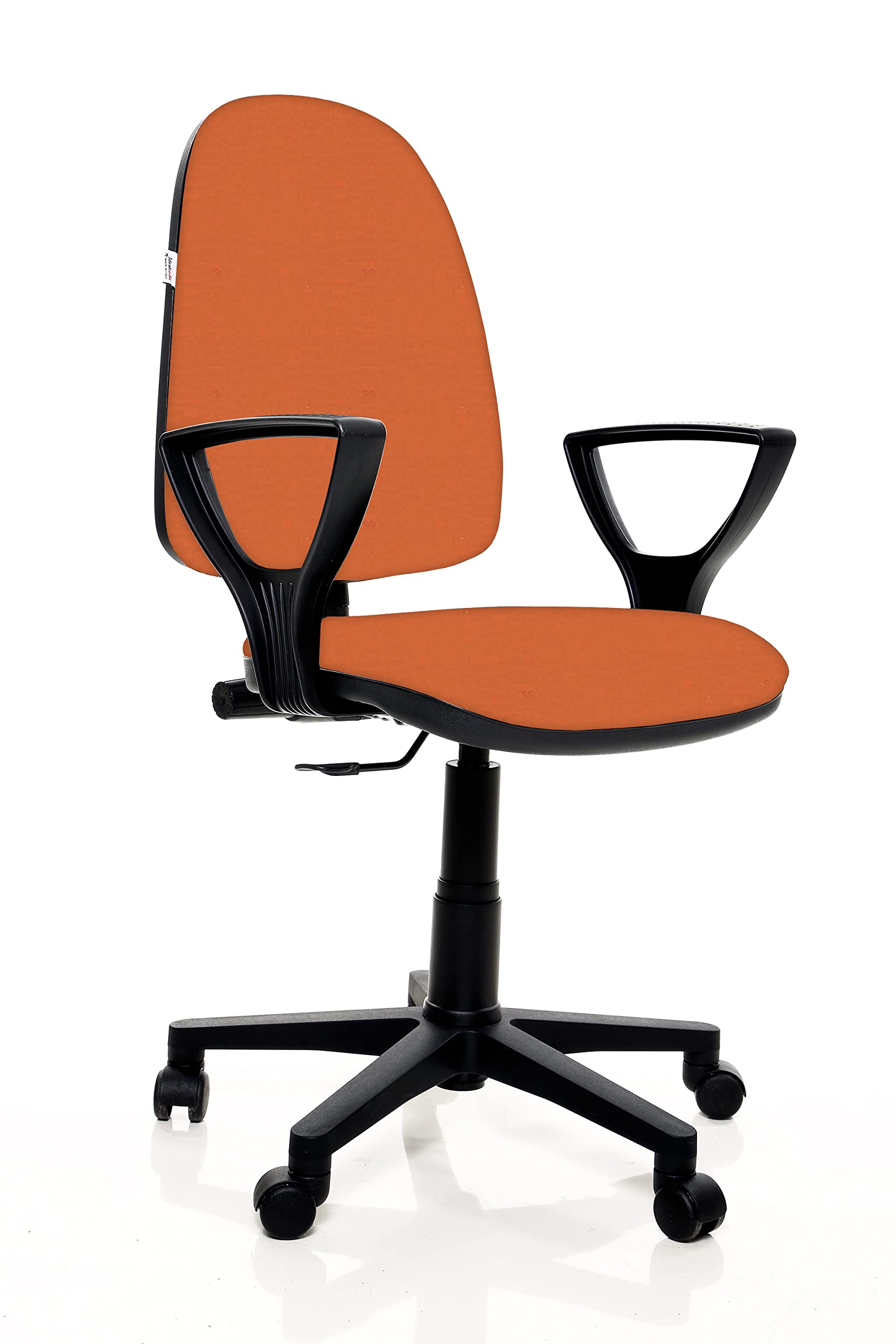 Sedia Da UfficioGalizia Prime Poltroncina Ergonomica Contatto Permanente schienale Regolabile In Altezza Sedile E Schienale Imbottiti In Tessuto Finta Pelle, certificato italiano (ARANCIO)