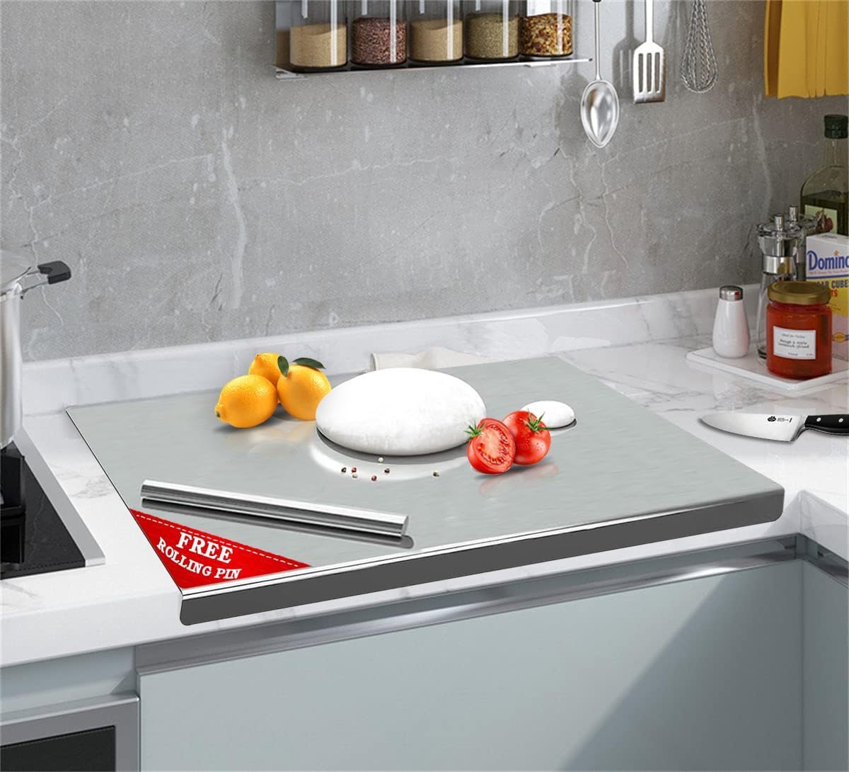 See full amazon price history chart for LYNREX Stainless Steel Chopping Board | Cutting Board with Round Edge| Kitchen Counter Top | Kneading Board for Cutting and Chopping with Lip Bend | Vegetable Meat,Fruit Cutter Board (42 X 32 CM) LYNREX Stainless Steel Chopping Board | Cutting Board with Round Edge| Kitchen Counter Top | Kneading Board for Cutting and Chopping with Lip Bend | Vegetable Meat,Fruit Cutter Board (42 X 32 CM) (B0DHS8M2Z4) Amazon Price History, Amazon Price Tracker
