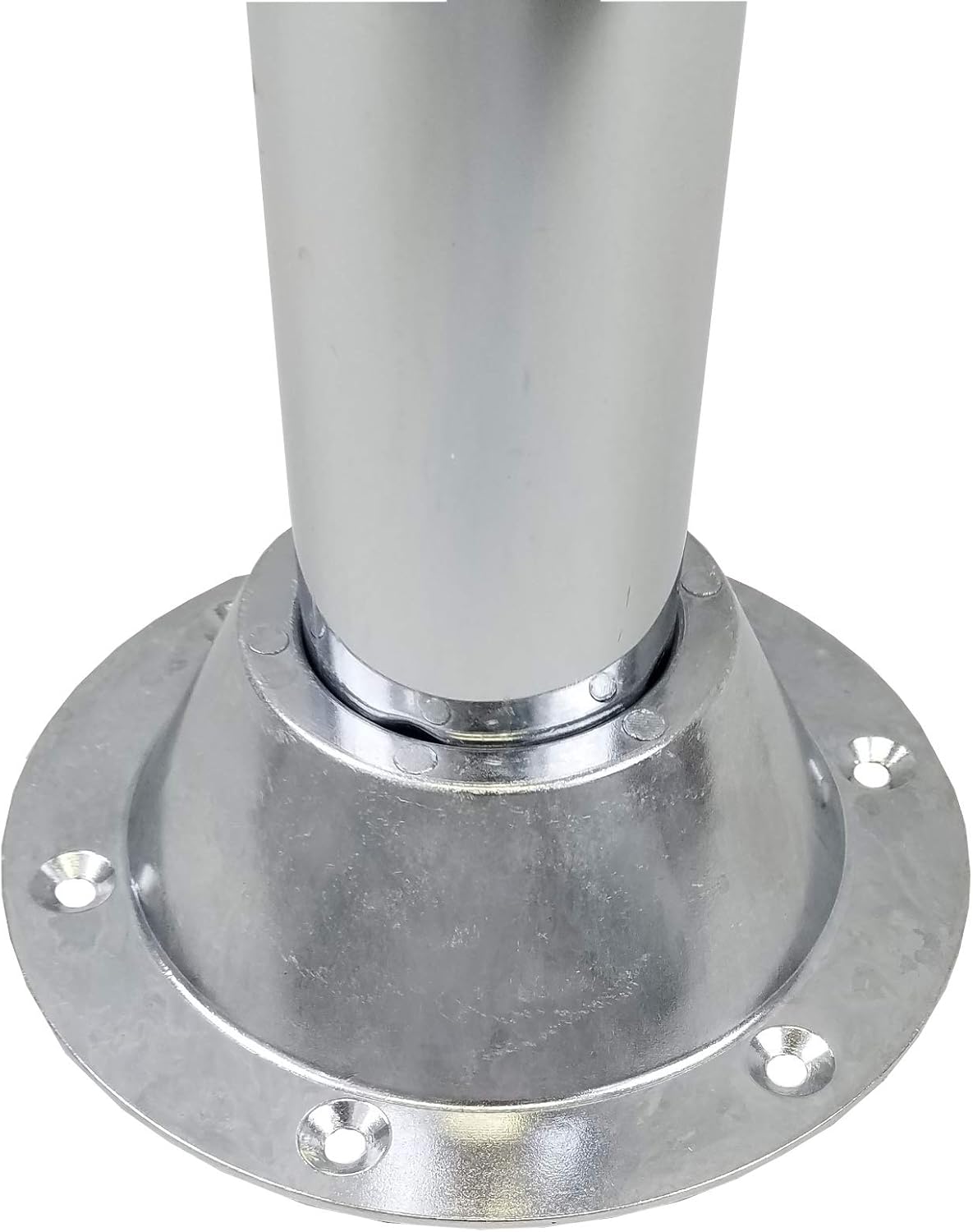 Class A Customs | 2 Pack | Heng's 27.5" RECESSED RV Chrome Straight Table Leg Kit (2 Legs - 2 Surface Bases - 2 Recessed Bases)