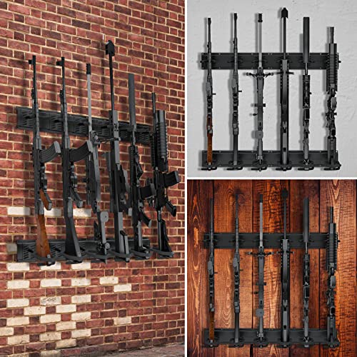 UNITEDPOWER Gun Rack Wall Mount, Metal Shotgun Rack Indoor, Adjustable