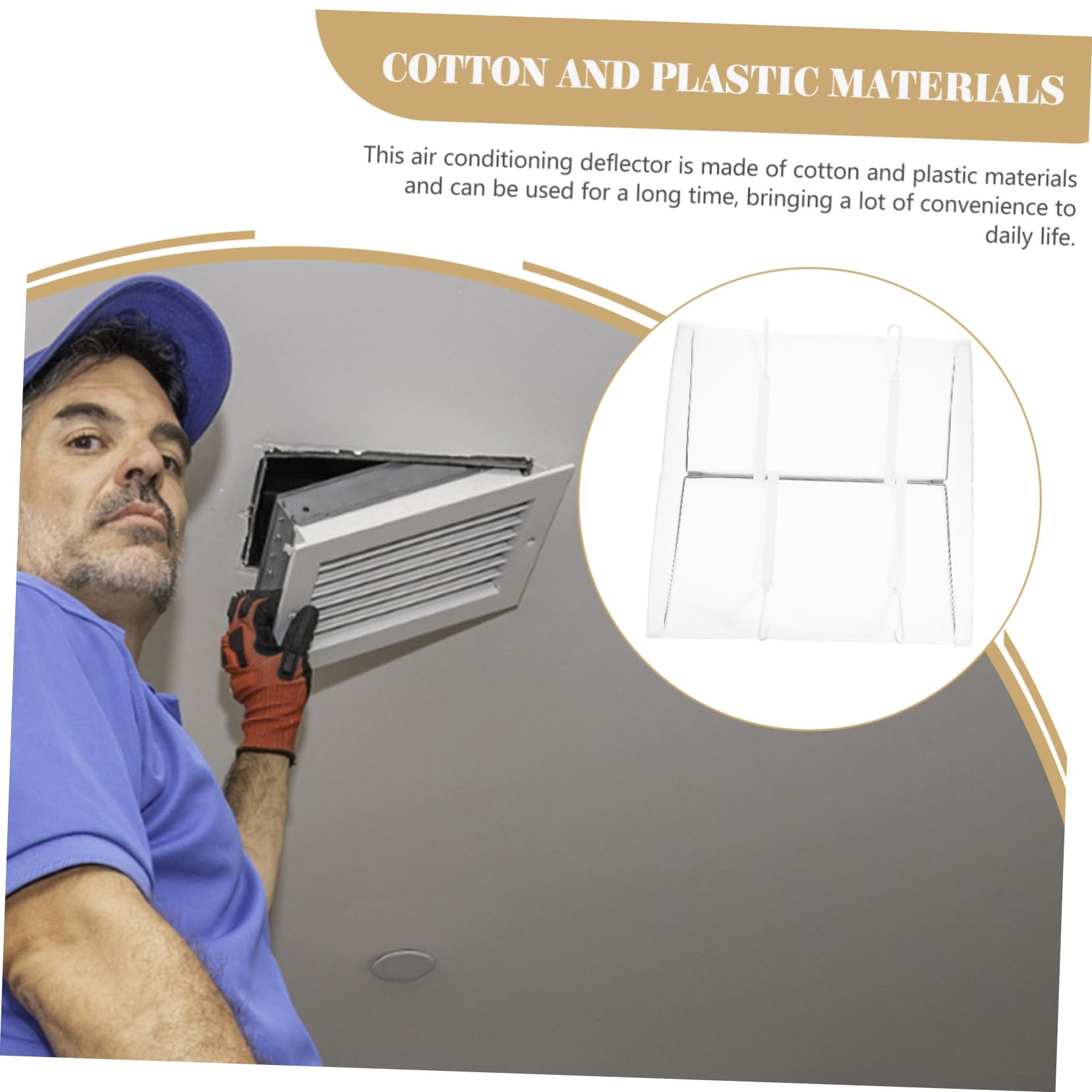 Mikikit Deflettore Per Condizionatore Aria Per Venti Quadrati Protegge Da Soffiate Dirette Facile Installazione Adatto Per Ufficio e Camera Da Letto