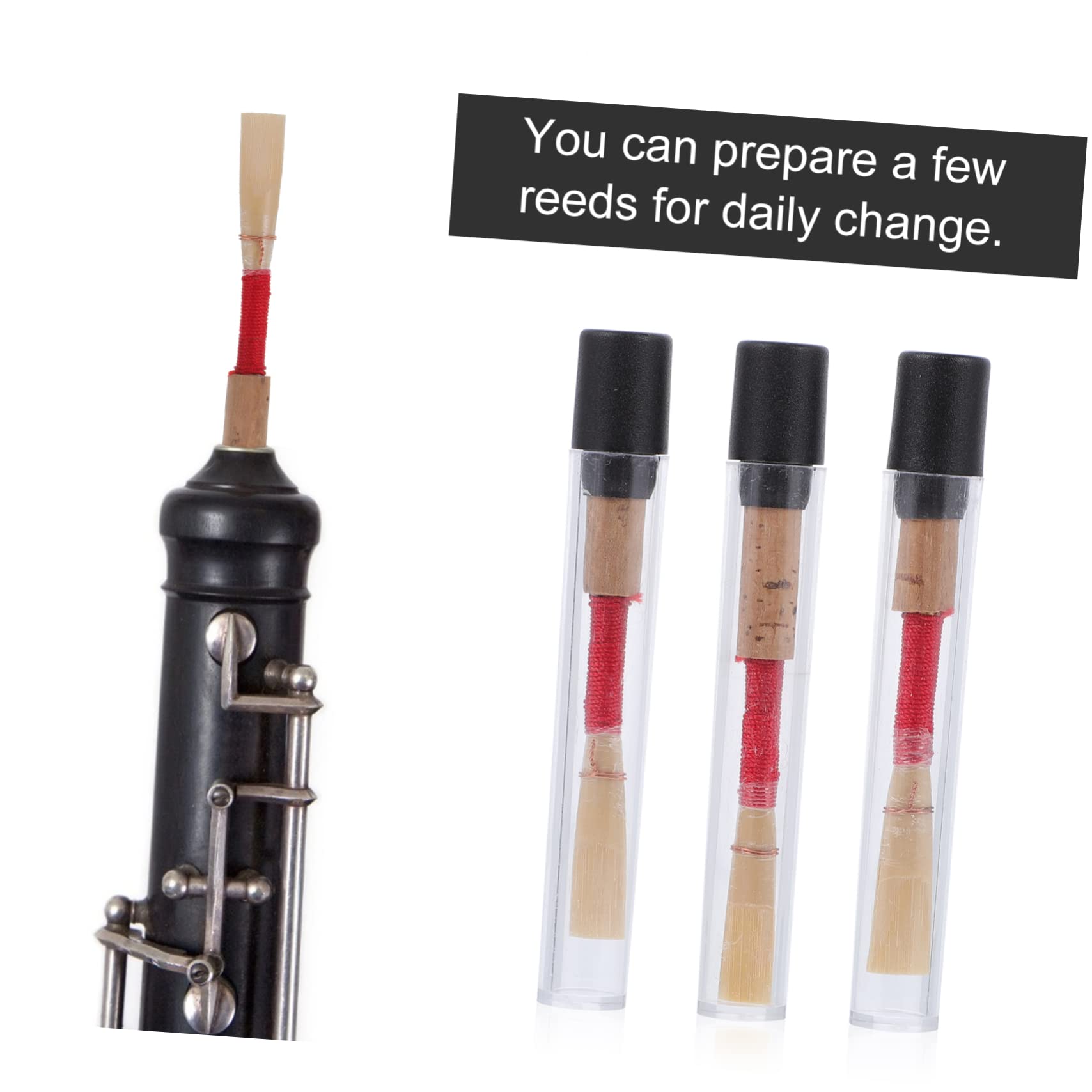 TOYANDONA 6pezzi Pz Ance Per Oboe Legno Accessori Artigianali Per Strumenti Musicali Design Compatto e Vibratione Ottimale Confezione Pratica Con Scatole Di Stoccaggio