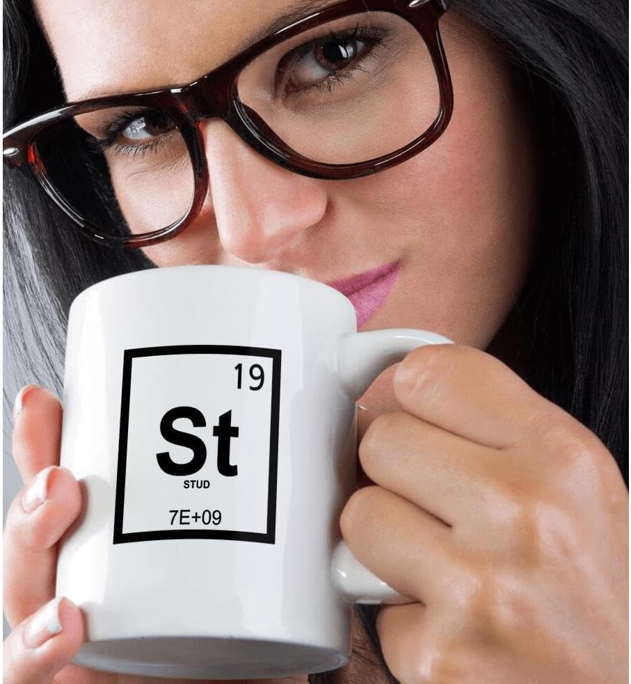 Miniatura 2 de 3dRose Stud Element - Taza de cerámica, 11 onzas