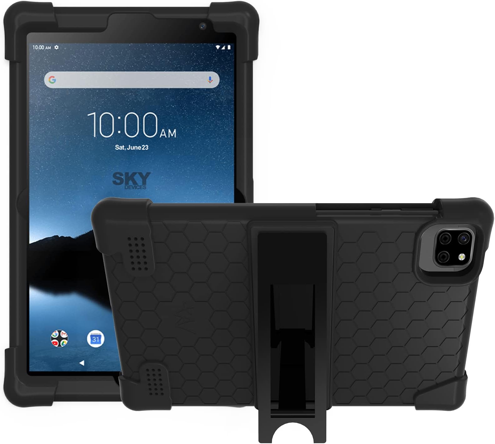 Sky Devices Tablet Case 8 Inch for Kids, Transwon Silicone Cover for Sky Elite OctaMax Tablet Case/Elite OctaPlus Tablet Case/Elite Octa Tablet Case/Sky Elite T8 Tablet Case - Black