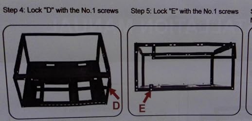 Amazon.com: Egowz DIY Computer Case PC Frame Desktop Chassis Stackable ...
