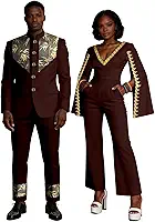 Conjunto de blazer masculino transpassado com aplique para casal, feminino, cor combinando