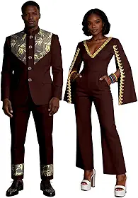Conjunto de blazer masculino transpassado com aplique para casal, feminino, cor combinando