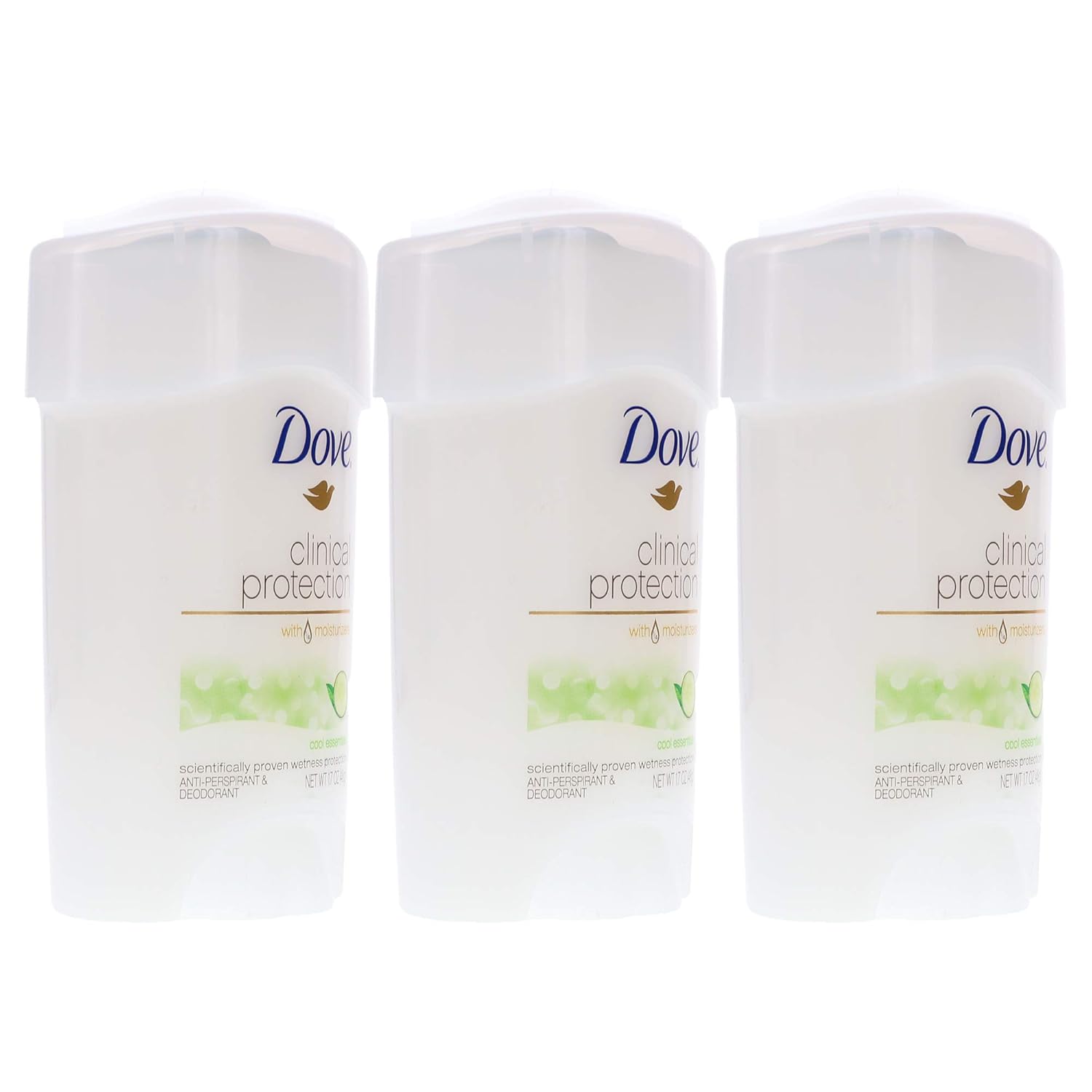 Dove Clinical Protection Cool Essentials Anti-perspirant Deodorant, 1.7 Fl Oz Pack of 3 - Image 5