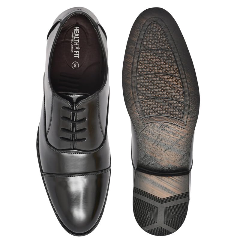 HEALTH FIT Men's Super Soft Ortho Comfortable with Soft Sole Ultra-Lightweight for Gents Luxury Formal Shoes 1263 7 6167fkypaOL