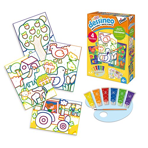 Dessineo- Pintar por Números Granja, Multicolor (Diset 61011)