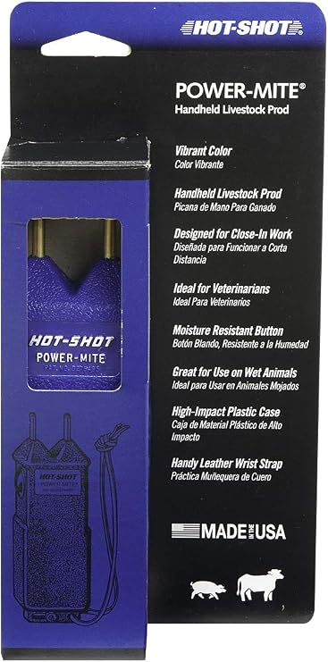 HOT-SHOT Power-Mite Pocket-Size Electric Livestock Prod | Pocket Sized Cattle Prod | Handheld Livesock Prod