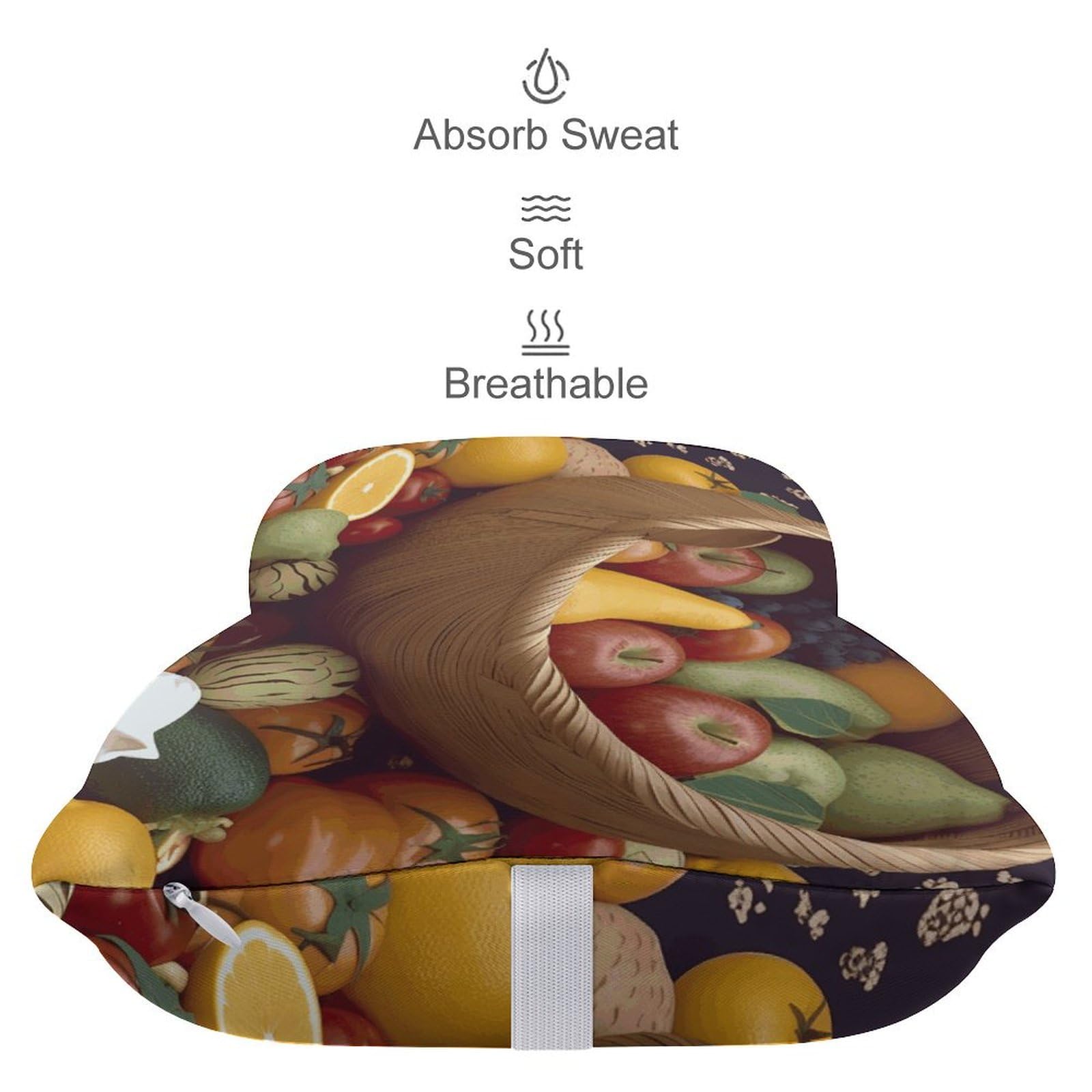 Fruits Basket Lot de 2 coussins de nuque de voiture ultra confortables pour appuie-tête de voiture doux en mousse à mémoire de forme et housse amovible respirante