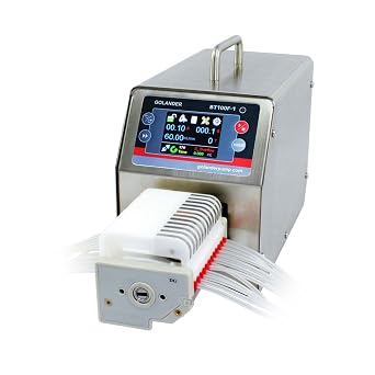 BT100F-1 Intelligent Dispensing Peristaltic Pump with Pump Head DG6-12 6 Rollers, 12 Channels, Flow Rate 0.0001626 mL/min per Channel