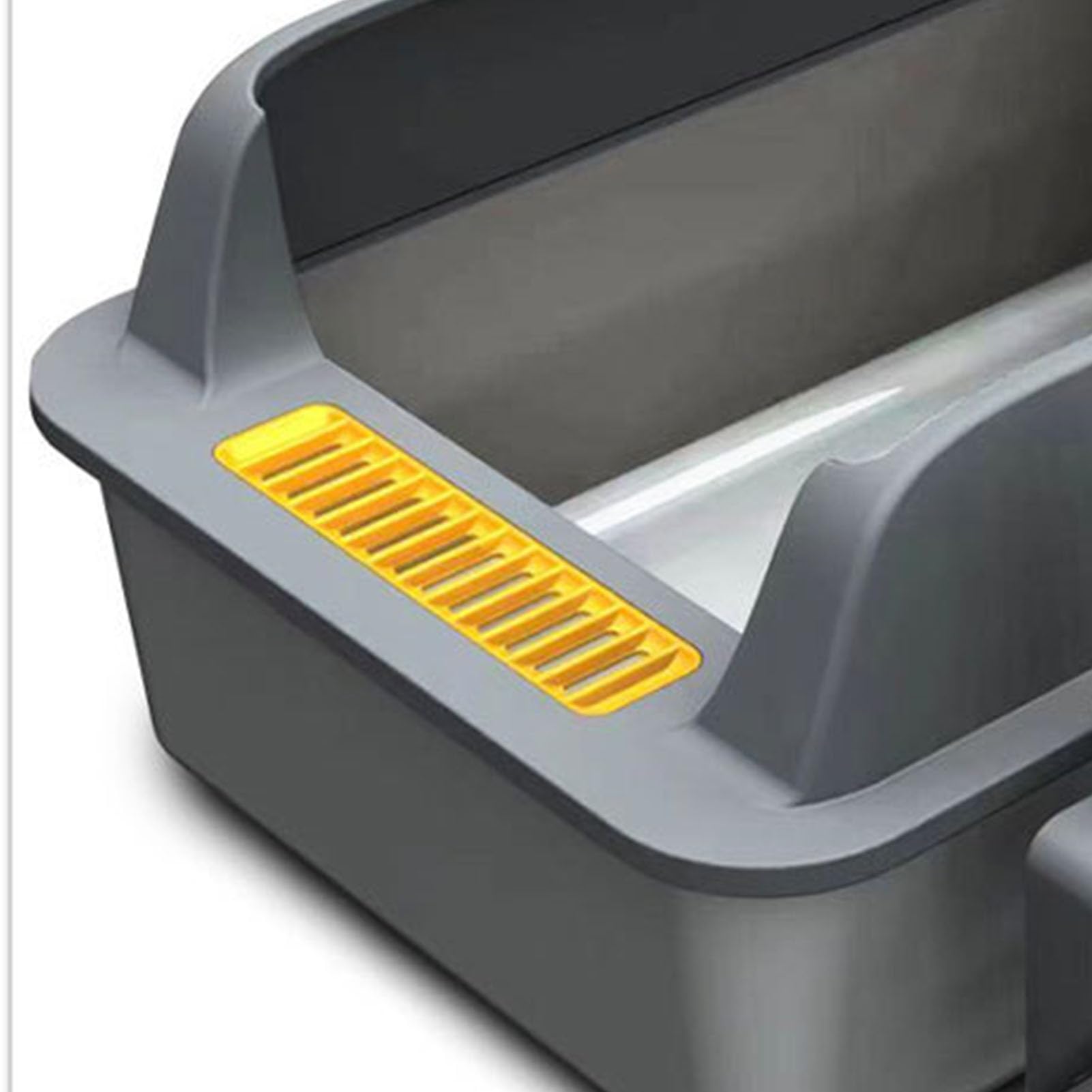 TOPINCN Caja de de Acero Inoxidable con Lados Altos, Pequeña | Diseño semicerrado de lados altos, material de acero inoxidable fácil de limpiar, construcción de protección contra