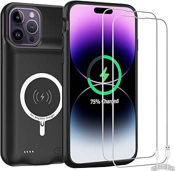 Amazon.com: Battery Case for iPhone 14 Pro Max, 10800mAh High
