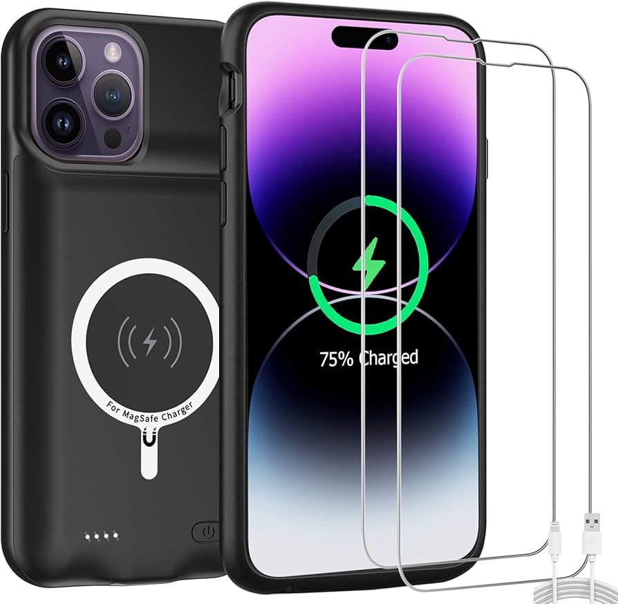 Amazon.com: Battery Case for iPhone 14 Pro Max, 10800mAh High