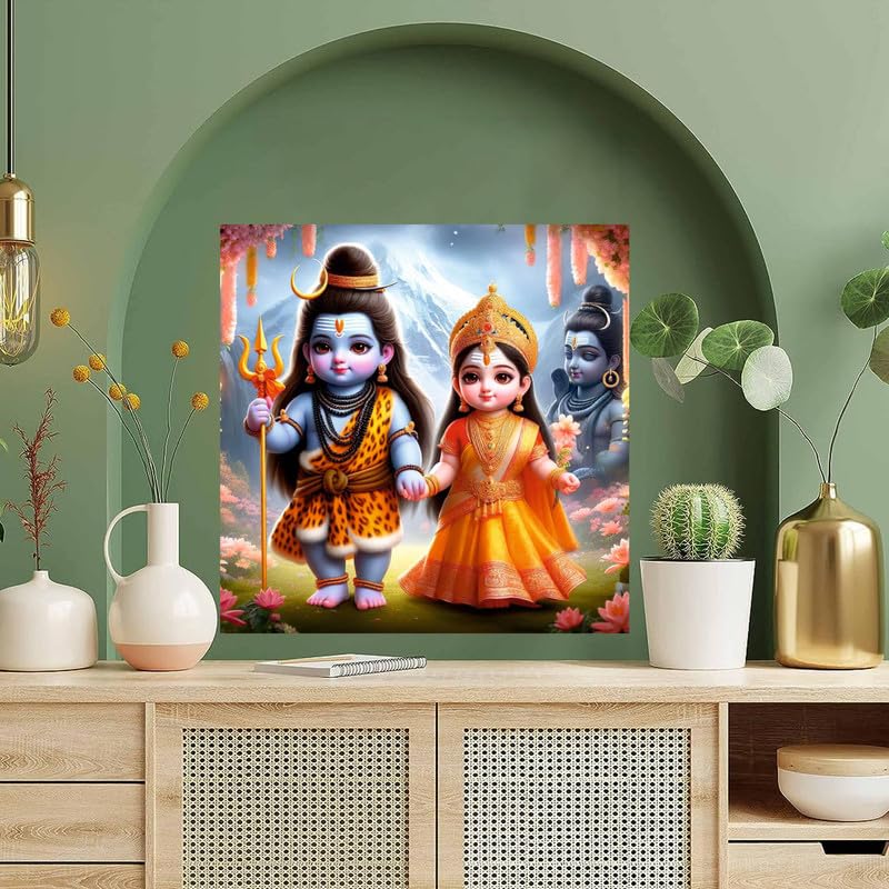 Image of British Terminal Cute little Bal Gopal Baby God Krishna| Kanha Ji | Laddu Lord Makhan Chor Painting Religious Poster for Pregnant Women for wall (matt thin vinyl,sticker,multicolor,unframed)| bj318