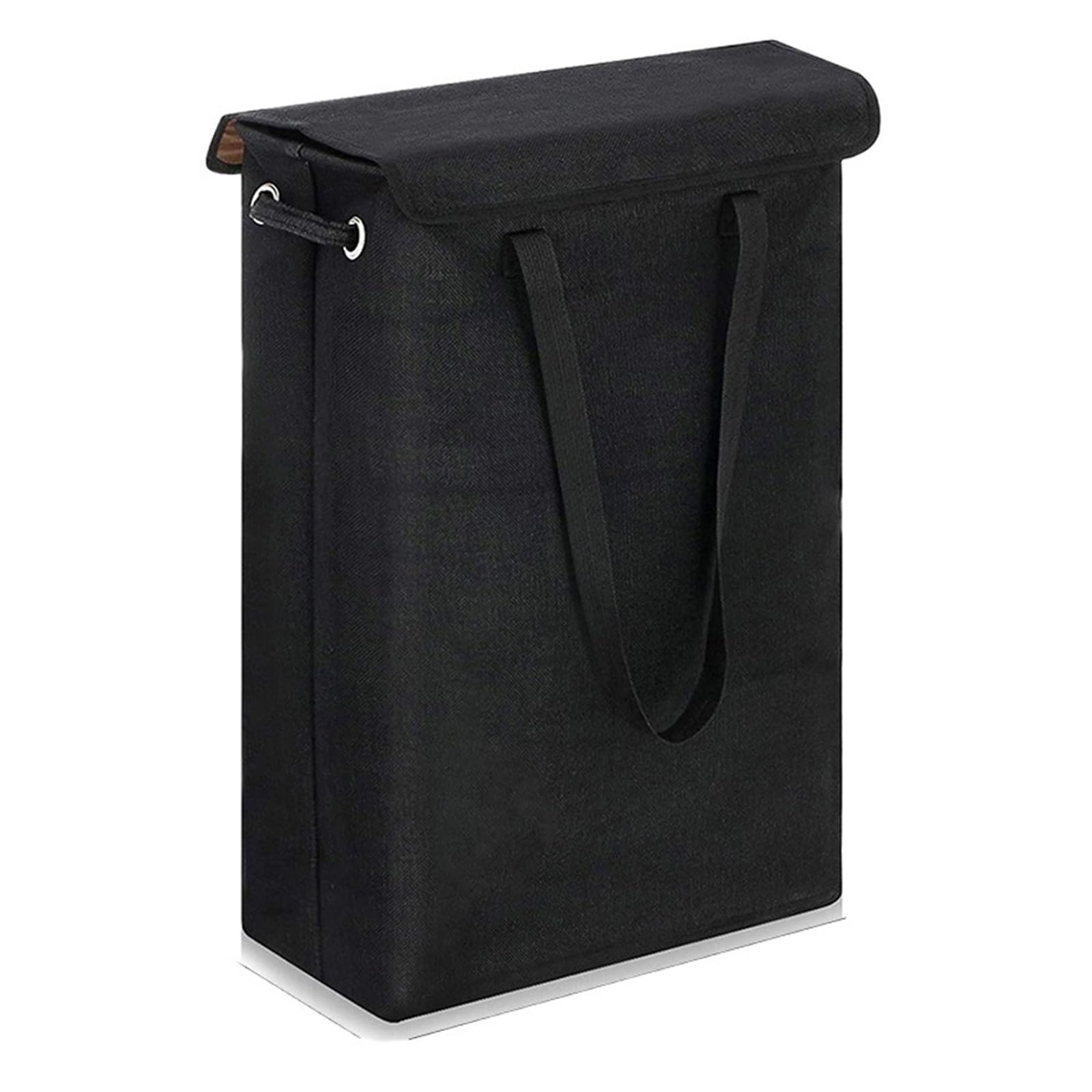 Cesto Della Biancheria Cesto portabiancheria pieghevole con coperchio, antipolvere, for vestiti, pantaloni, calzini, organizzazione della casa, cassetto, armadio, contenitore. per uso domestico(Black)