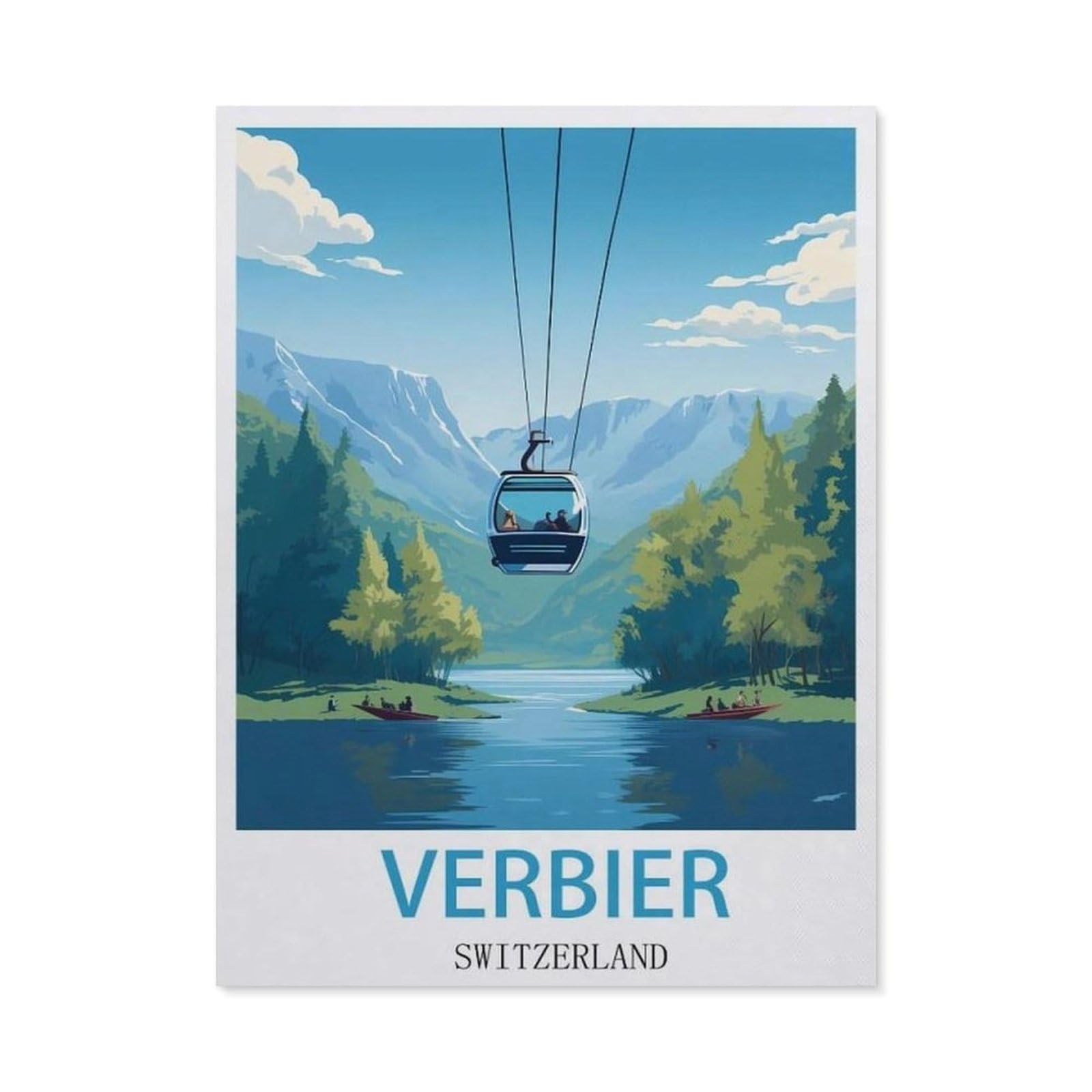 Tin Sign，Verbier Switzerland(20x30cm）
