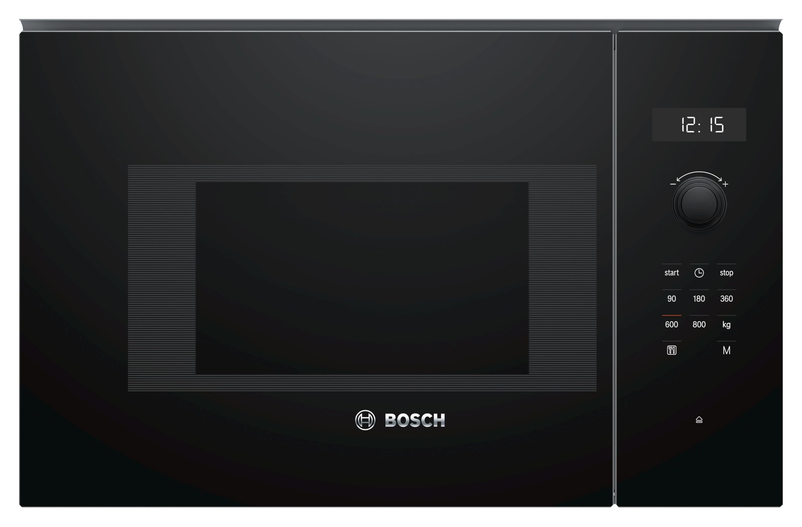 Bosch BFL524MB0, Serie 6, Microonde da incasso, 7 Programmi automatici cottura, Display digitale a LED, Cleaning Assistance, Nero