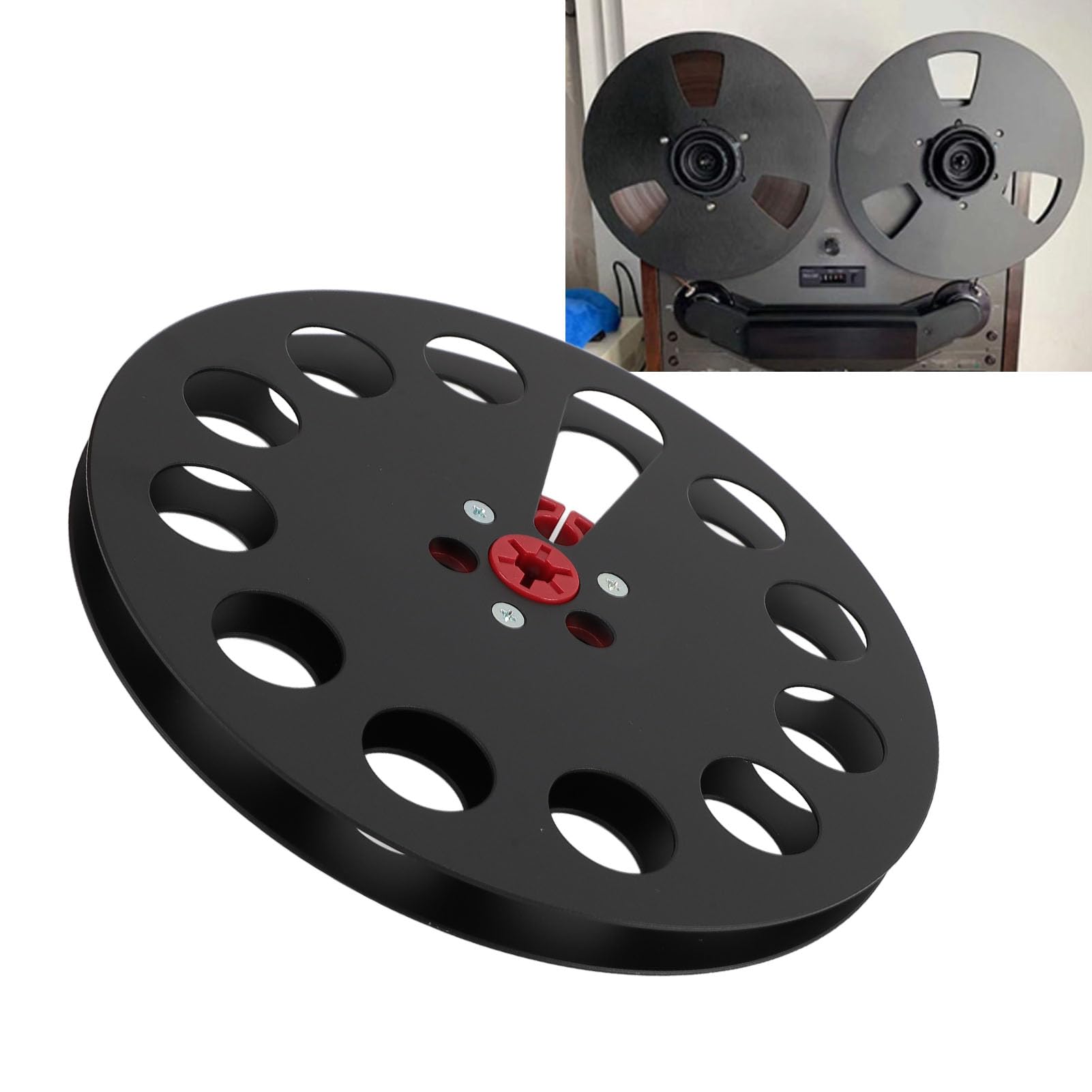 1/4 7in Empty Tape Reel Wind Resistance 3 Holes Open Reel Sound Takeup Reel