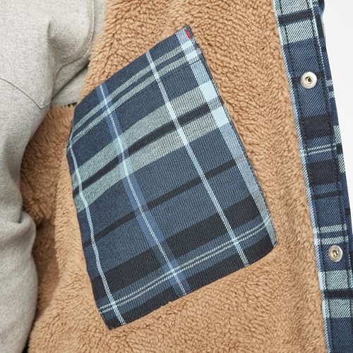 Image of Dickies Men's Sherpa Lined Flannel Shirt Jacket With Hydroshld