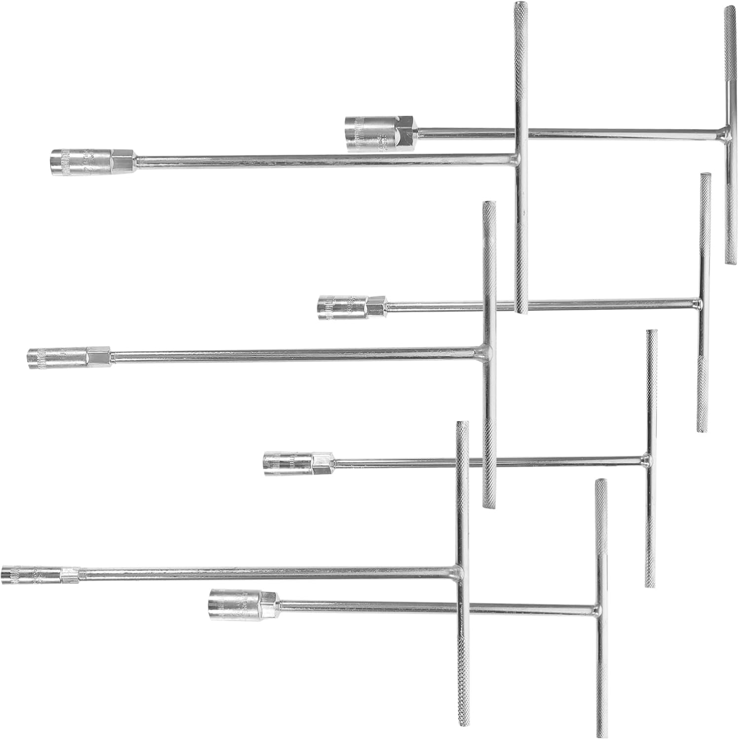 Mikikit 7pcs Handle Socket Set -vanadium Wrench and Socket Combination for Professional Repair Includes Versatile Hand Tool