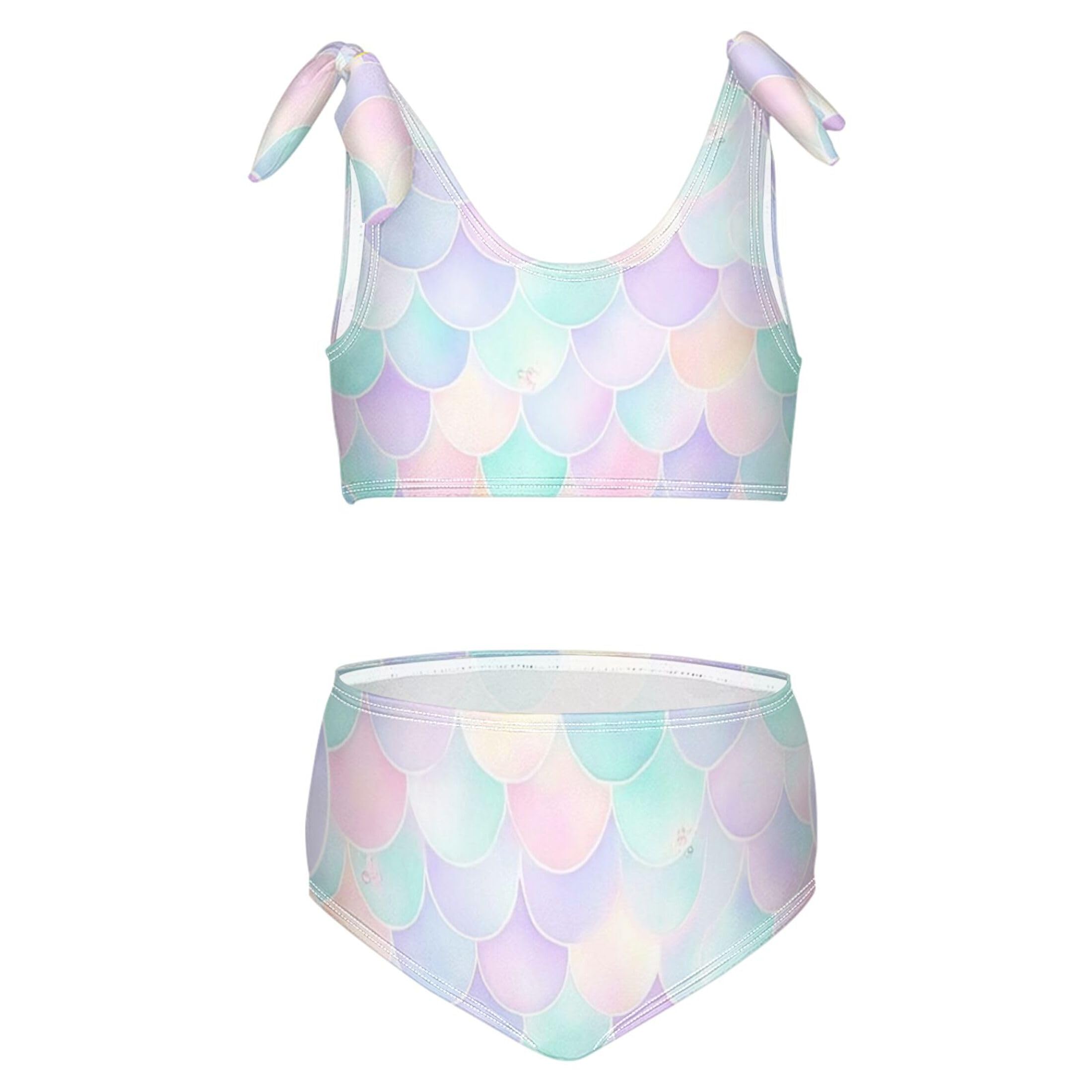 Girls Tankini Swimsuit 2 Piece Pink Unicorn Donuts Summer Beach Bikini Bathing Suit 3T