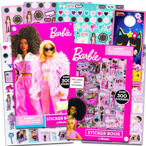 Barbie Sticker Set for Girls - Bundle with 600+ Stickers for Party Favors Plus Door Hanger | Barbie Party Supplies for Girls Birthday