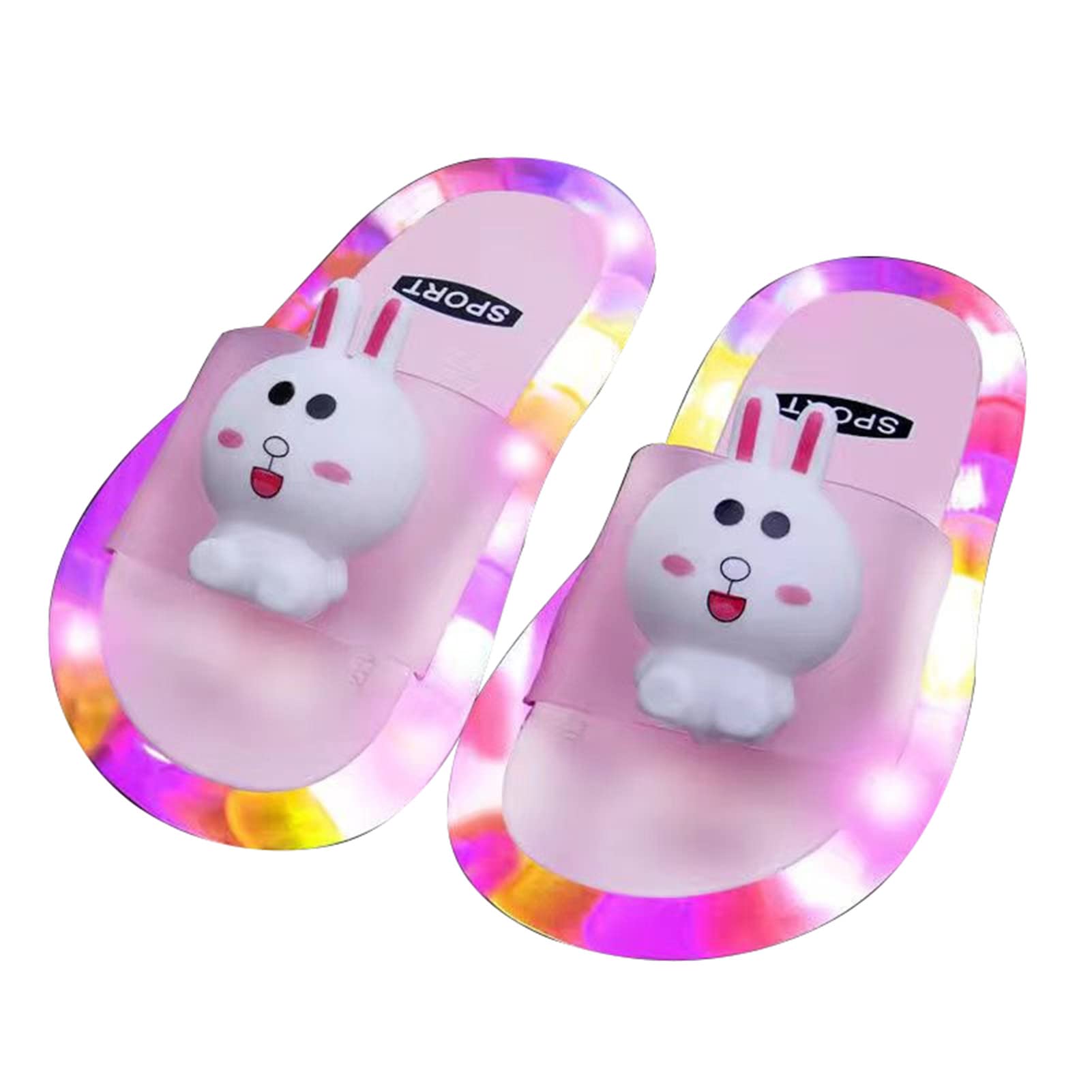 WWYL Chanclas de Playa Zapatillas para Niña Niño Sandalias Verano Antideslizante Zapatillas, Sandalias de playa de jardín para niños con luces LED (#-2,26-27 EU)