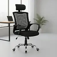 Cadeira De Escritório Ergonômica Presidente Com Encosto Preto Malha Ventilada Mesh Confortável