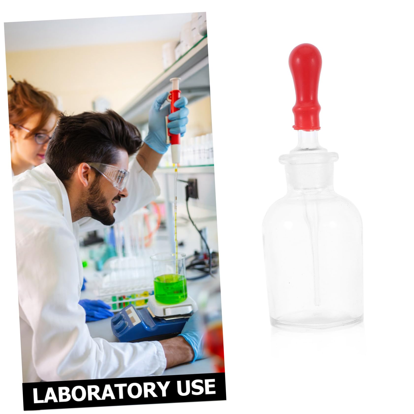 MAGICLULU 10pezzi Bottiglie di Vetro con Contagocce 60 Ml Bottiglie Trasparenti per Oli Laboratorio Chimico e Cosmetici
