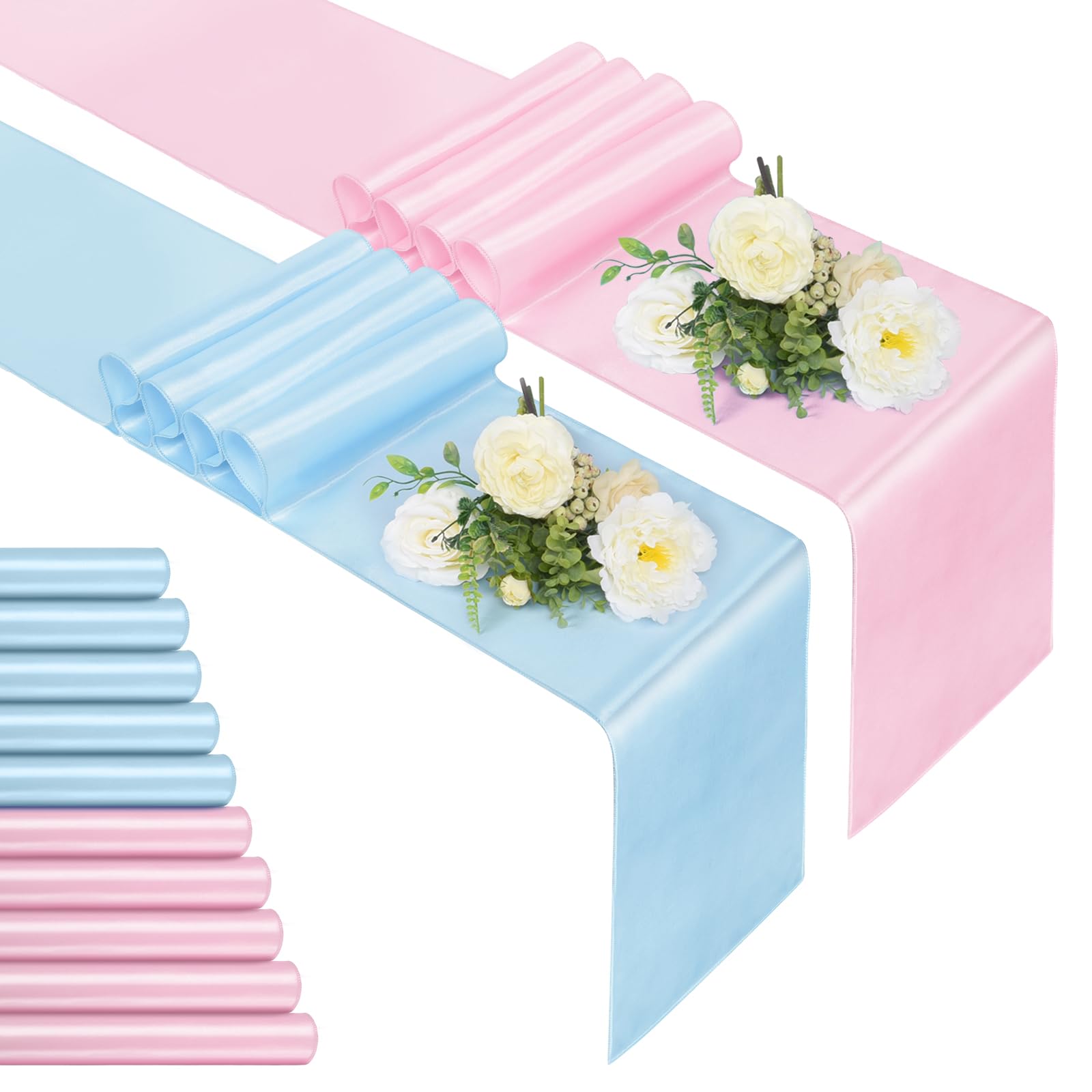 NEW YEAR ① Amazon.com: Jspupifip 12 Pcs Pink Blue Table Runner, 11 x 72 Inch