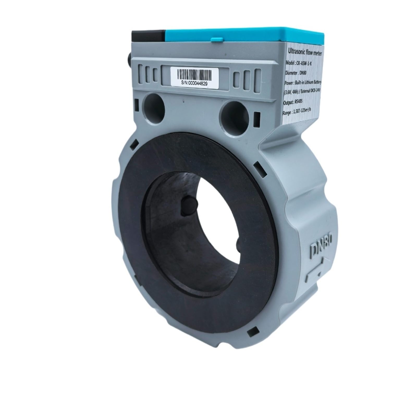 Ultrasonic Flow Meter Clamp-On Flow Transducer Digital Non-Invasive Water Flow Meter Portable Handheld Liquid Flow Meter(DN80)