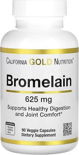 California Gold Nutrition Bromelina, 625 mg, 90 cápsulas vegetales