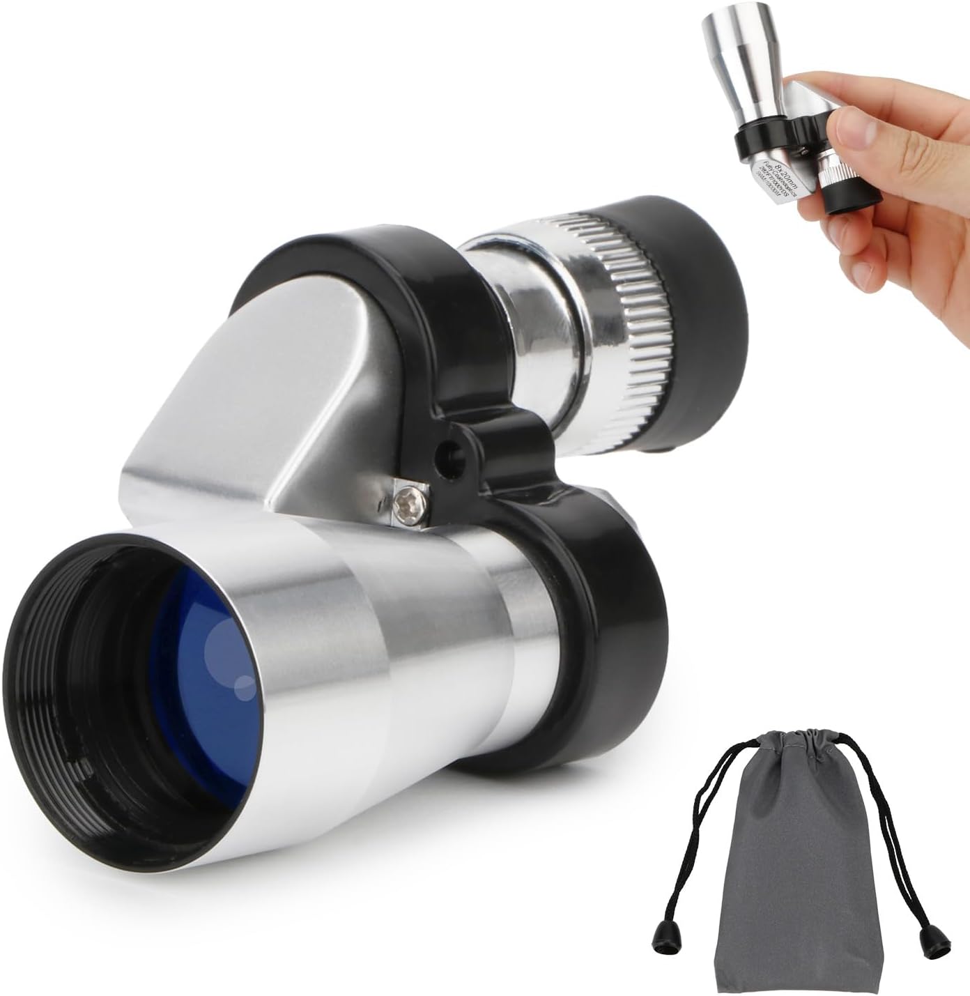 Rongon Pocket Monocular Telescope 8X 20MM Portable Monocular for Adults，Adjustable