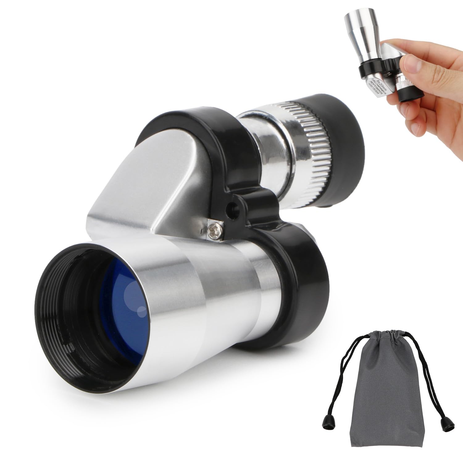 Monoscopio Portatile Compatto 10x, Diametro 30mm, Lunghezza 90mm, Con Cinturino, Per Viaggi, Sport E Birdwatching