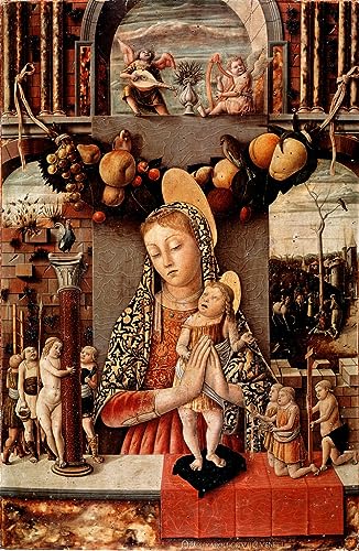 Impression d'art Vierge de la Passion Carlo Crivelli grand format 60x90cm pour bureau chic