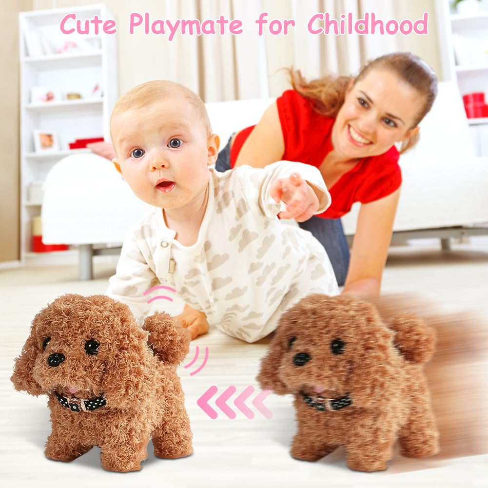 G.C Elektrische Pluche Hond Met Riem En Accessoires - Interactief Hondenspeelgoed Voor Kinderen 3-6 Jaar