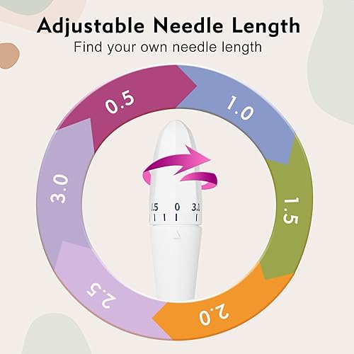 Miniatura 2 de Sello Derma de microagujas ajustable, rodillo Derma de titanio 140, herramienta para el cuidado de la piel, rodillo Derma de barba para hombres y