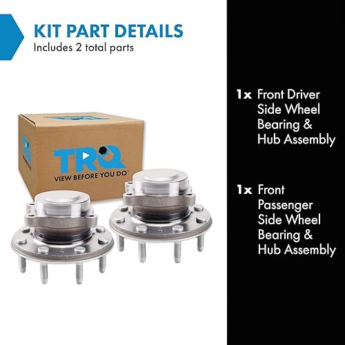 Vista 1257 de TRQ Juego de 2 rodamientos y bujes de rueda trasera izquierda y derecha compatible con Ford Expedition 2007-2010 Lincoln Navigator 2007-2010