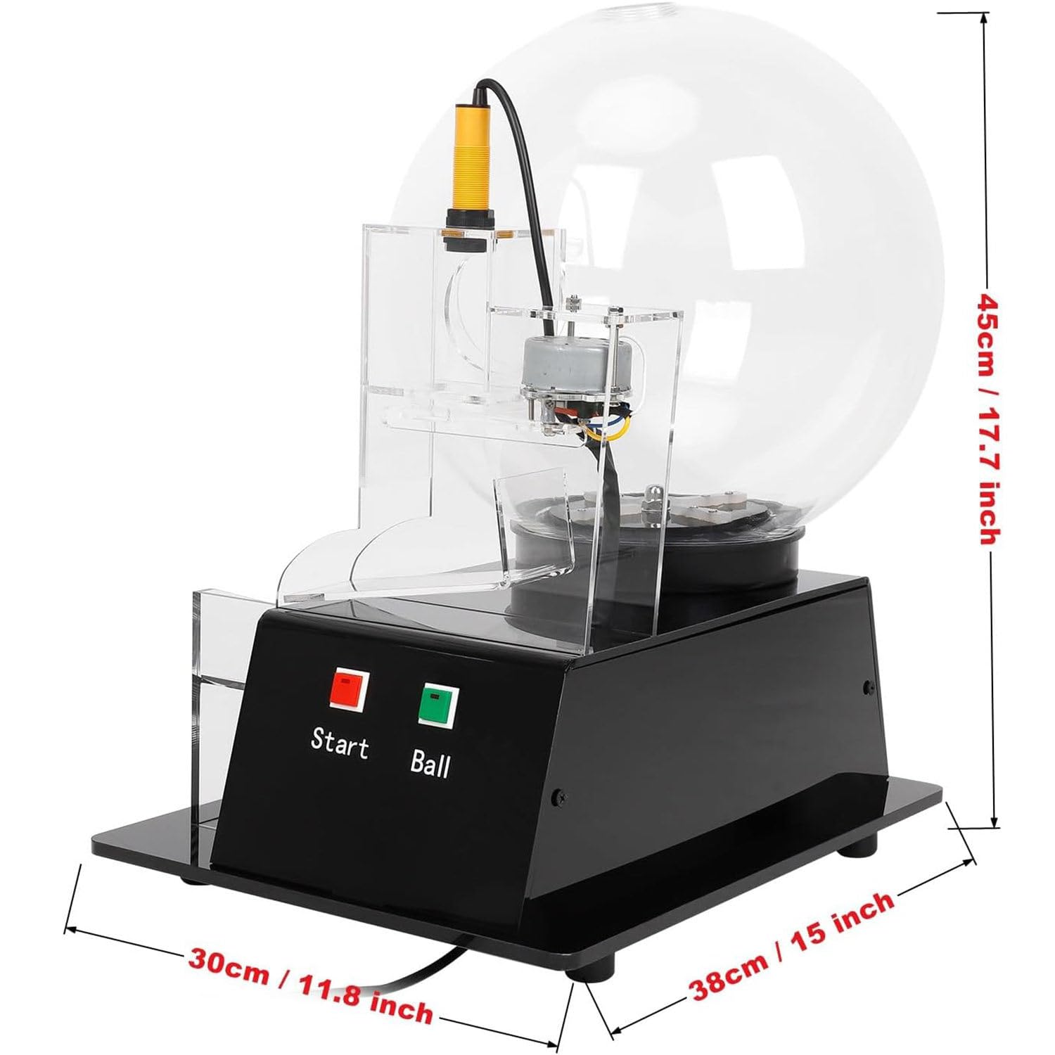 FAXIOAWA Machine à Boules de Bingo de loterie, Cage et Boules de Bingo électriques électriques automatiques en Acrylique, Ensembles de Jeux de Bingo pour Adultes, Grand Groupe et Famille