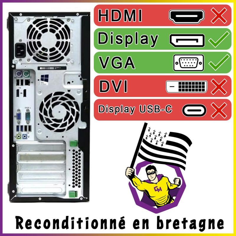 PC HP EliteDesk 800 G1 MT Intel I7-4770 RAM 32GB SSD 500GB WiFi W11 (ricondizionato)